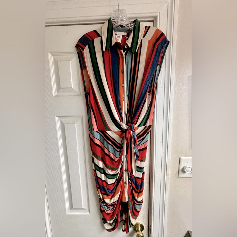 Colorful form fitting mini dress